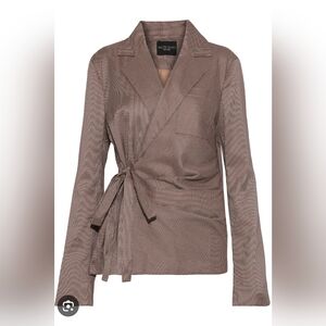 Walter Baker NY Houndstooth Pleated Blazer Jacket sz M